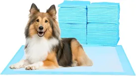 Super-Absorbent Waterproof Dog and Puppy Pet Training Pad, Housebreaking Pet Pad,Blue (23.6"x23.6" 100PCS)