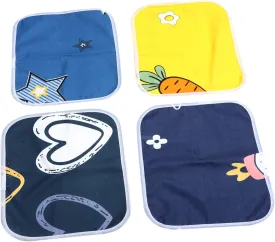 SUPVOX Reusable Pee Pads for Guinea Pig 4pcs Washable Cage Liners Absorbent Soft for Small Pets