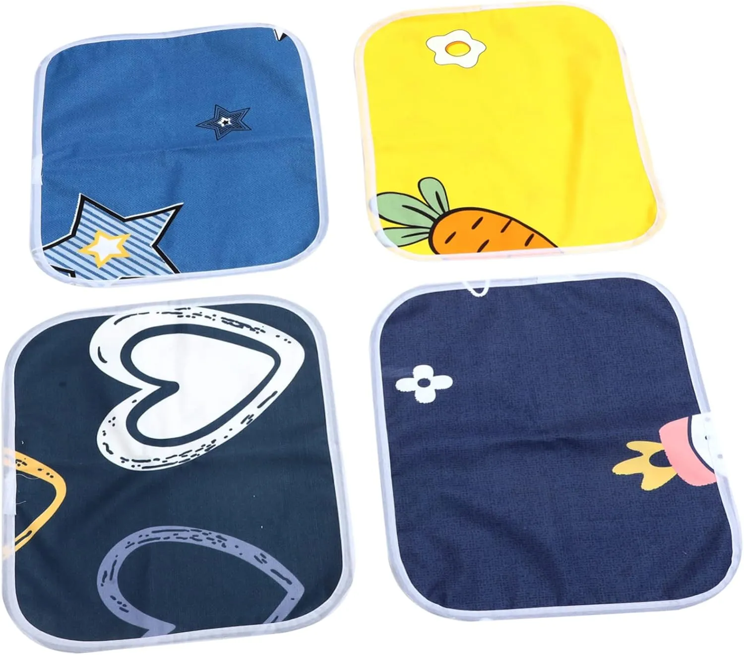 SUPVOX Reusable Pee Pads for Guinea Pig 4pcs Washable Cage Liners Absorbent Soft for Small Pets