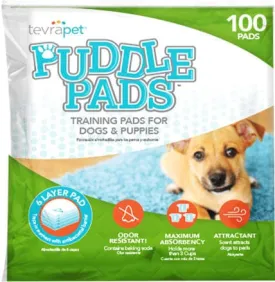 Tevrapet Tevrapet Puddle Pads Dog Training Pads - 100 Count - 22 X 22 In