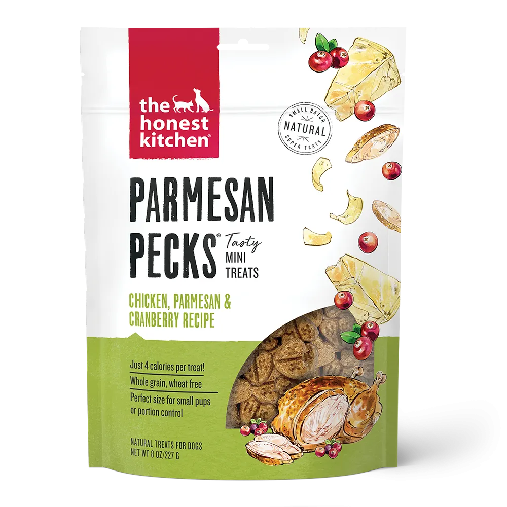 The Honest Kitchen Parmesan Pecks Chicken & Cranberry Recipe Dog Treat, 8oz