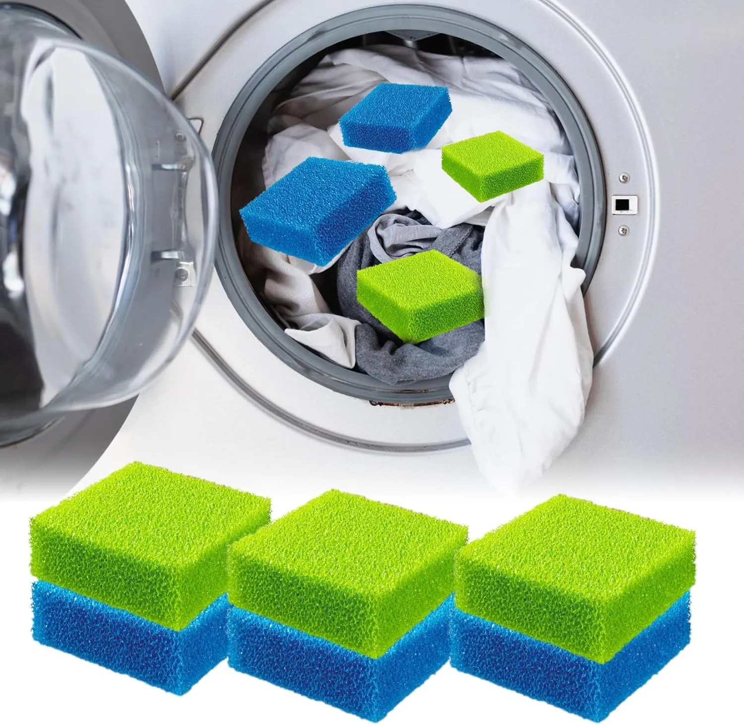 TOMENGBEIAABBCC Pet Hair Remover for Laundry, 6pcs Anti Winding Lint Traps for Washing Machine Hose, Reusable Pet Hair Catcher, Effective for Pet Fur, Hair, Lint and Dander