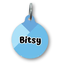 Tri Blue Circle Pet Tag