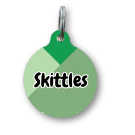 Tri Green Circle Pet Tag