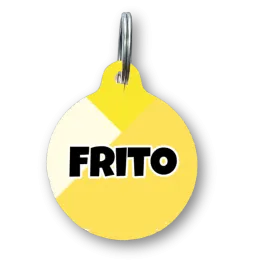 Tri Yellow Circle Pet Tag