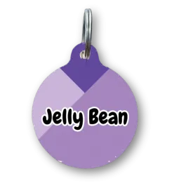 Trip Purple Circle Pet Tag