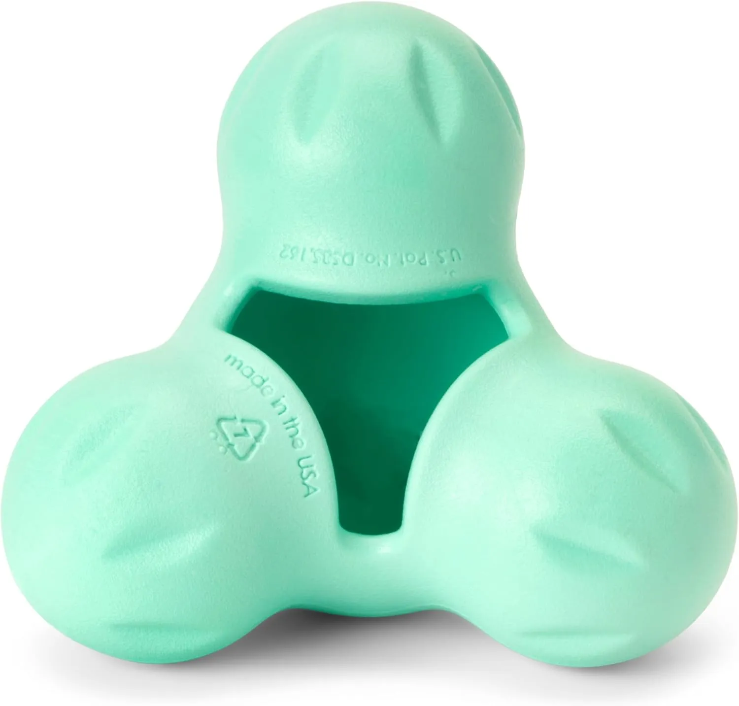 WEST PAW Zogoflex Tux Treat Dispensing Dog Chew Toy  Interactive Chewing Toy for Dogs  Dog Games for Aggressive Chewers, Fetch, Catch  Holds Kibble, Treats, Large 5", Mint
