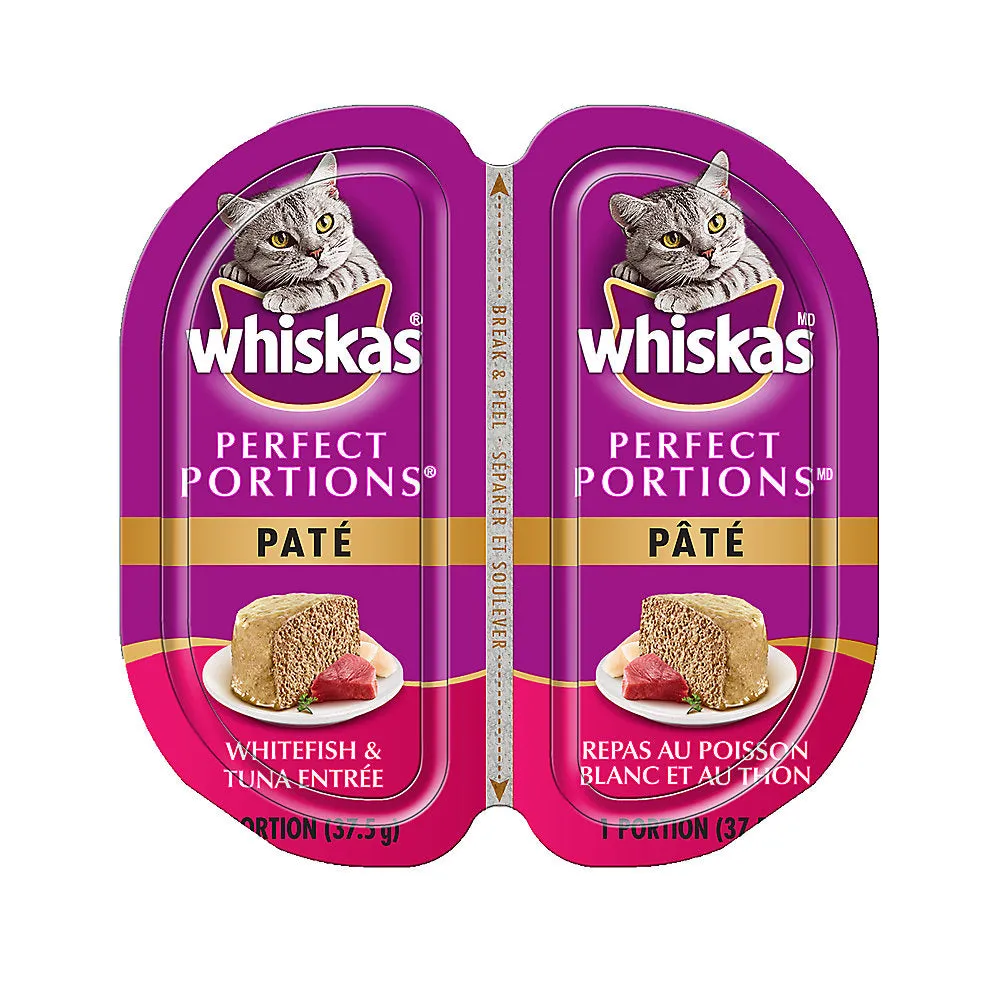 WHISKAS® Perfect Portions, Pate, Whitefish & Tuna Entrée 37.5G