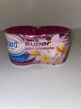 Wizard Super Odor Eliminator, Hawaiian Fresh Scent, 2, 2-Packs Carpet, Room, Bathroom deoderizer.