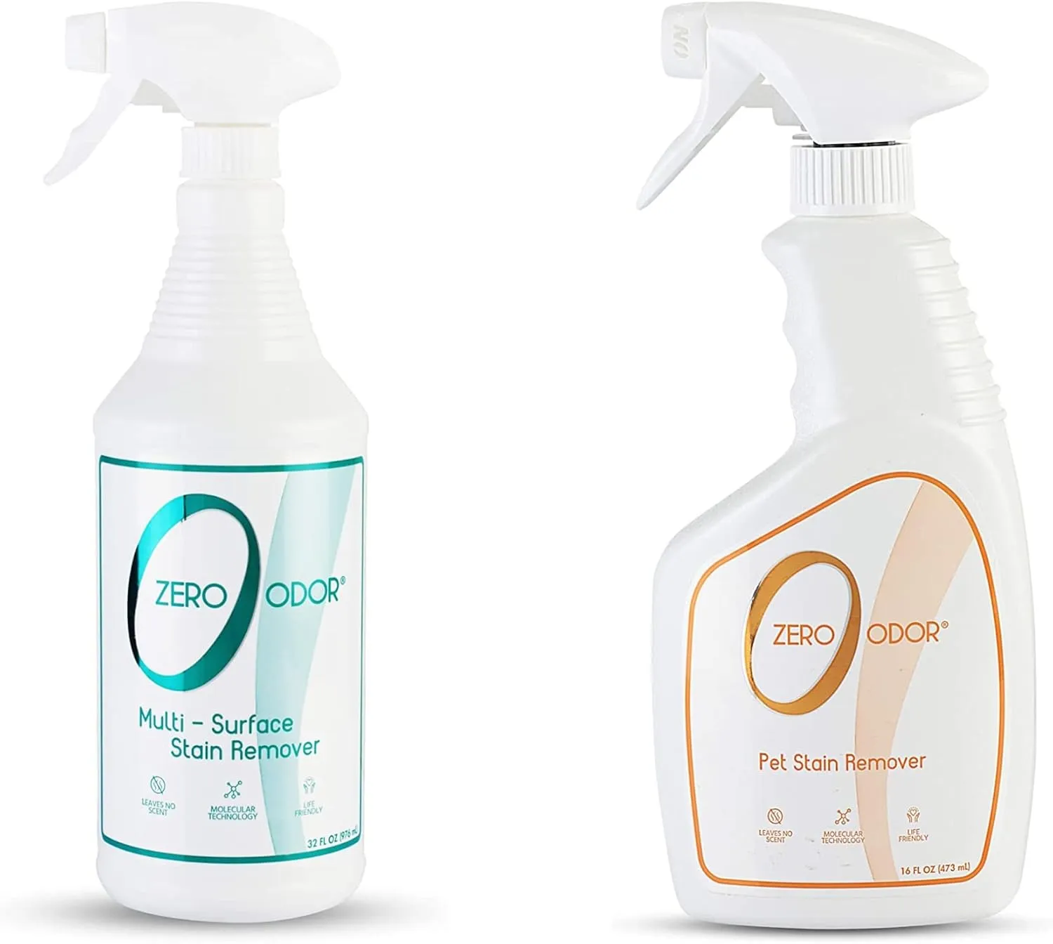 Zero Odor  Multi-Surface Stain Remover & Odor Eliminator 32 Oz - Pet Stain Remover & Odor Eliminator 16 Oz